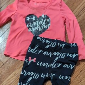 Under Armour Pink and Black Toddler Outfit